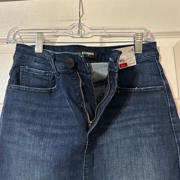 NWT Express High Rise Denim Perfect Mini Skirt - Picture 4 of 16
